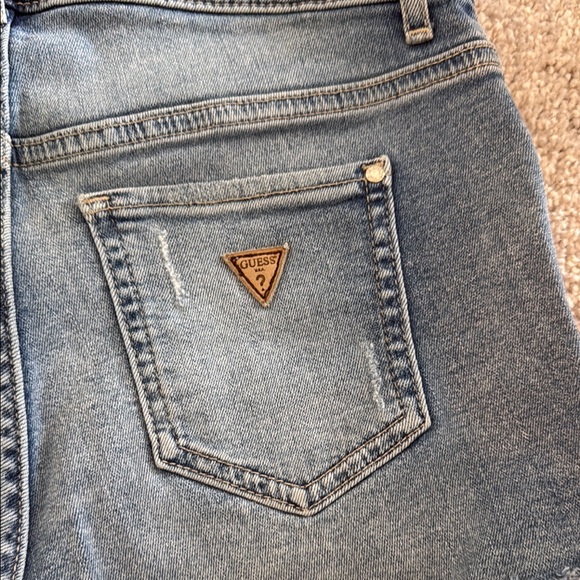 Denim Shorts with Gold Fringe - Picture 3 of 8